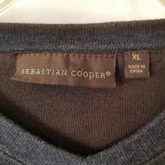 Men's V-Neck Argyle Sweater - Gray and Brown - Picture 3 of 6